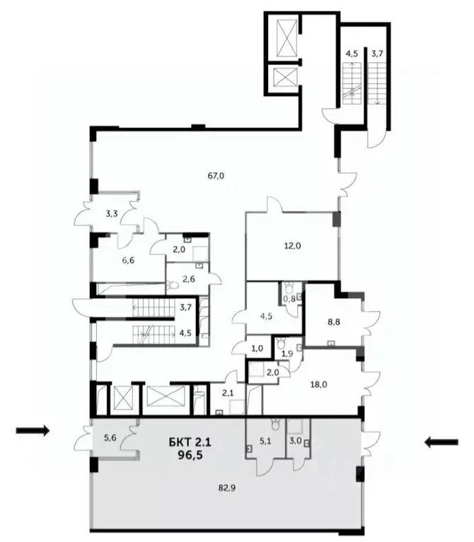 Помещение свободного назначения в Москва Шелепихинская наб., 38к5 (97 ... - Фото 2
