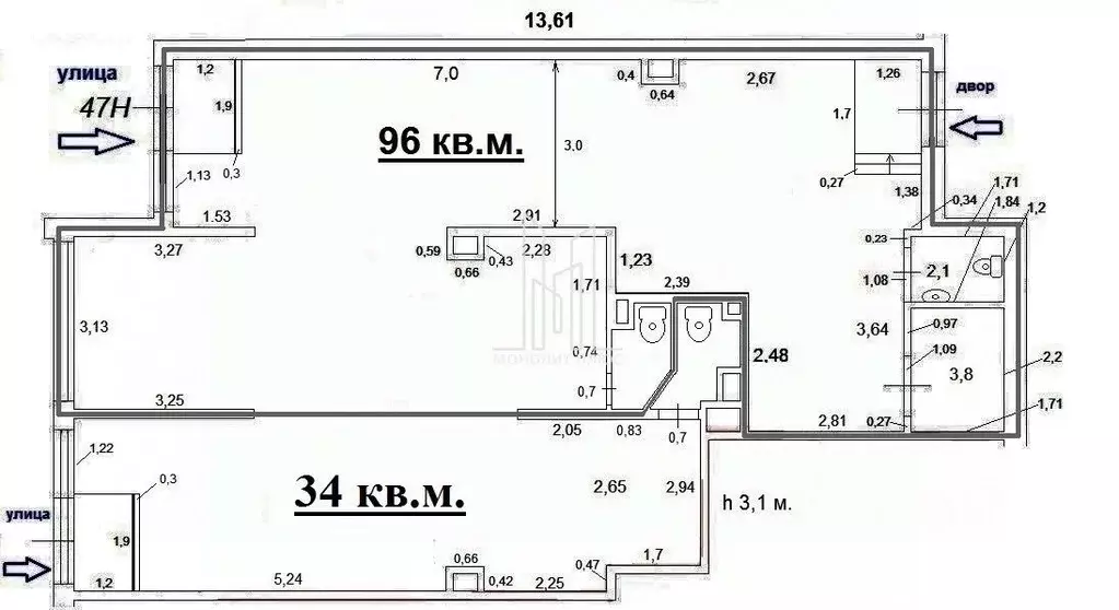 Помещение свободного назначения в Санкт-Петербург просп. Ветеранов, ... - Фото 2