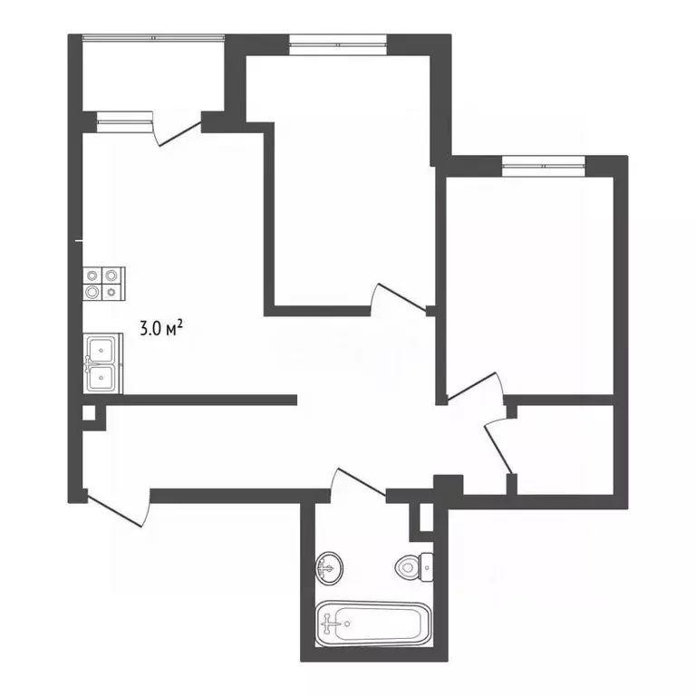 2-к кв. Москва д. Марьино, ул. Жемчужная, 1к9 (52.7 м) - Фото 2