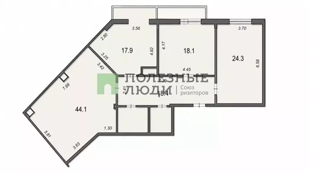 4-к кв. Белгородская область, Белгород Академическая ул., 23а (131.4 ... - Фото 2