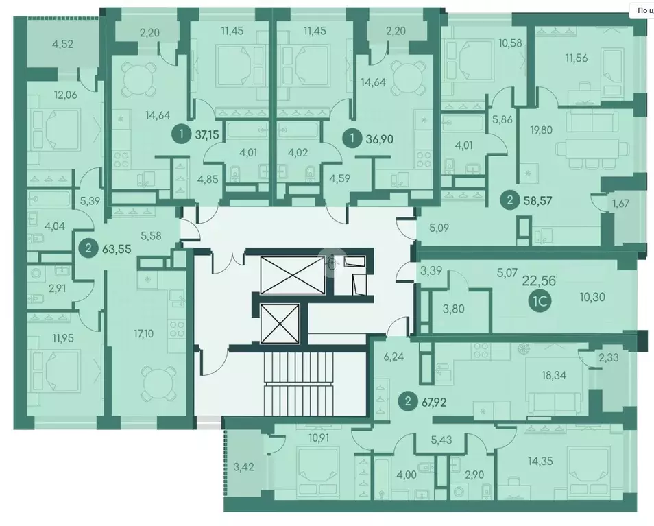 1-к кв. Курганская область, Курган Малиновые высоты жилой комплекс ... - Фото 2
