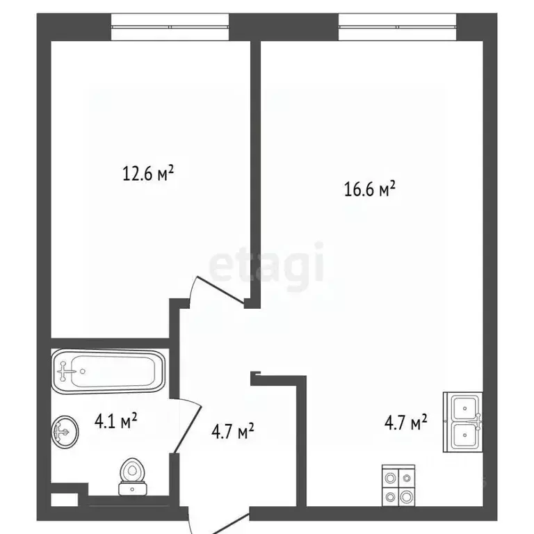 2-к кв. Москва ул. Малая Очаковская, 1к2 (42.7 м) - Фото 2
