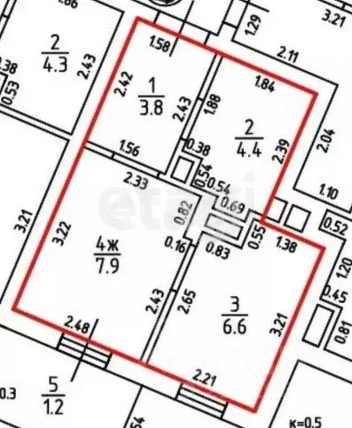 1-к кв. Калининградская область, Светлогорск Дачная ул., 4 (24.8 м) - Фото 2