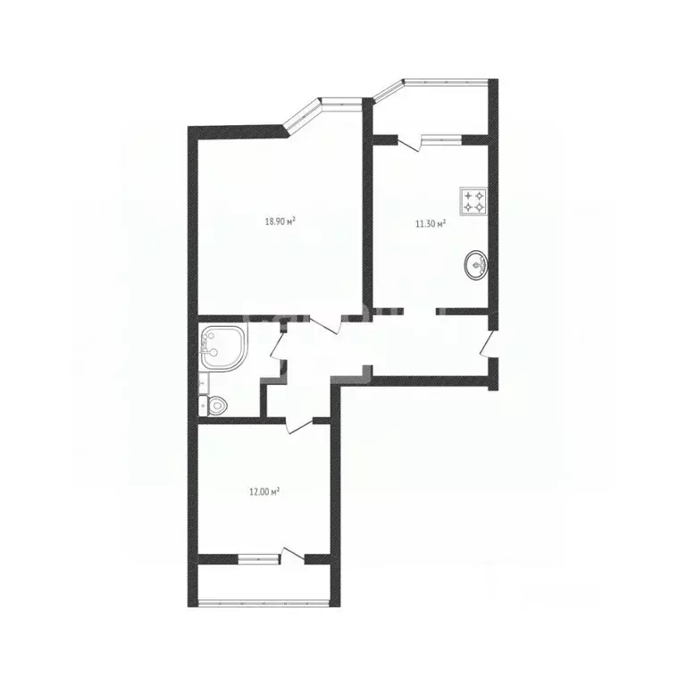 2-к кв. Липецкая область, Липецк ул. М.И. Неделина, 61 (57.7 м) - Фото 2