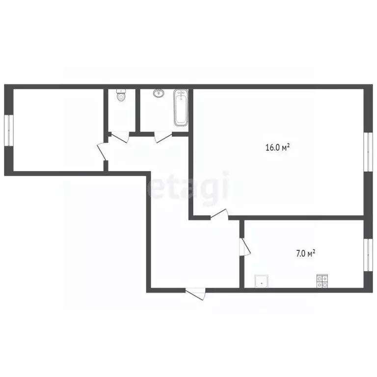 2-к кв. Калужская область, Малоярославец Московская ул., 39 (51.0 м) - Фото 2