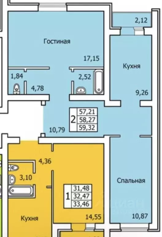 2-к кв. Саратовская область, Саратов Миллеровская ул., 28 (57.0 м) - Фото 0