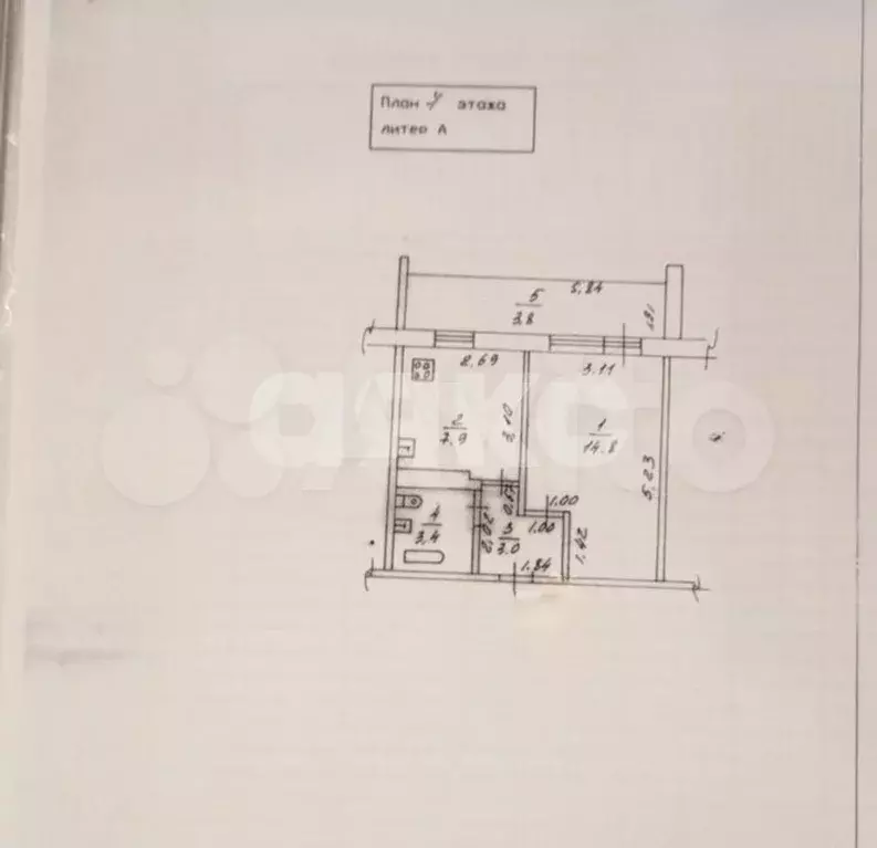 1-к. квартира, 32,9 м, 7/9 эт. - Фото 0