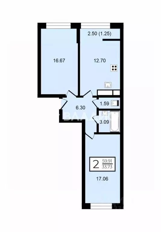 2-к кв. Московская область, Балашиха ул. Яганова, 8 (57.4 м) - Фото 1