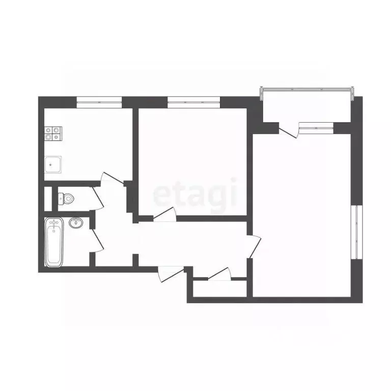 2-к кв. Смоленская область, Смоленск ул. Лавочкина, 62 (53.9 м) - Фото 1