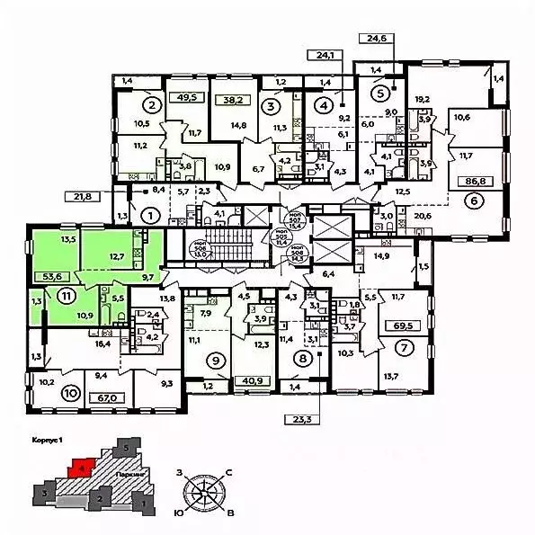 2-к кв. Москва Бартеневская ул., 18к2 (54.6 м) - Фото 0