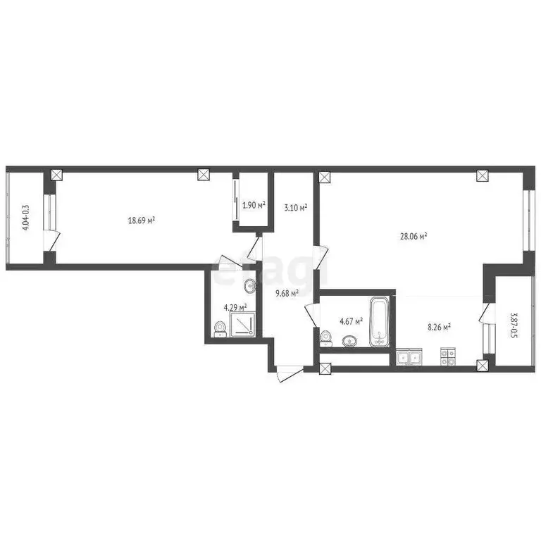 2-комнатная квартира: Ялта, улица Красных Партизан, 9А (84.5 м) - Фото 0