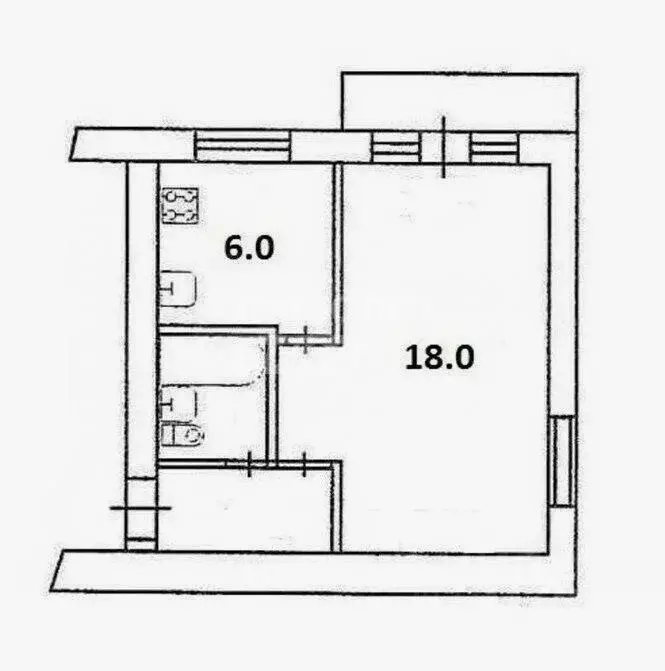 1-к кв. Приморский край, Владивосток ул. Овчинникова, 20 (30.8 м) - Фото 1