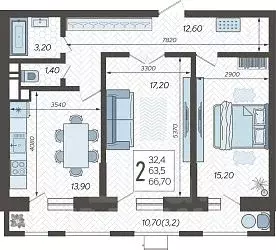 2-к кв. Краснодарский край, Краснодар 9-й километр мкр, ул. ... - Фото 1