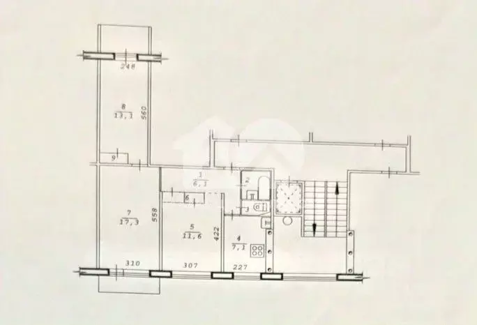 3-к кв. Новосибирская область, Новосибирск ул. Петухова, 122 (60.8 м) - Фото 2