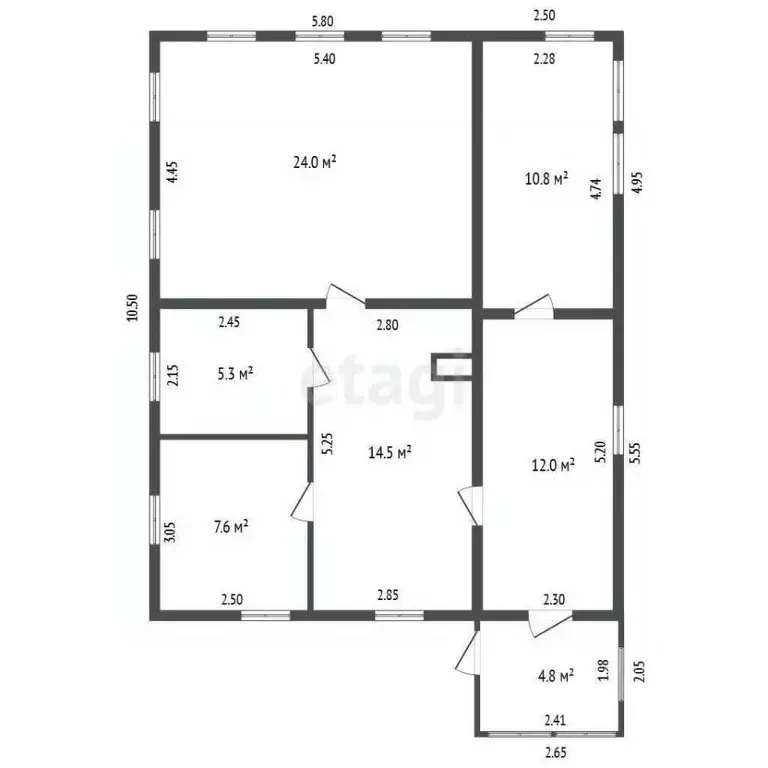 Дом в Саратовская область, Балашов Астраханский пер., 6 (74 м) - Фото 2