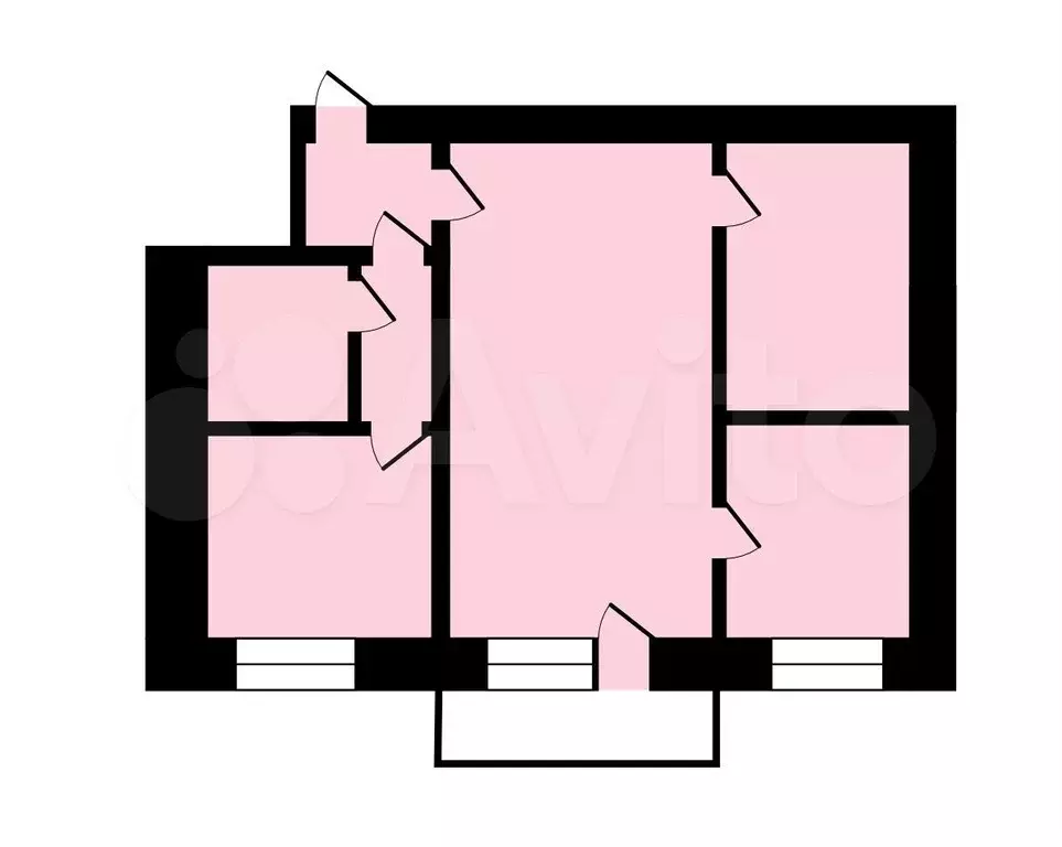 3-к. квартира, 43 м, 5/5 эт. - Фото 0