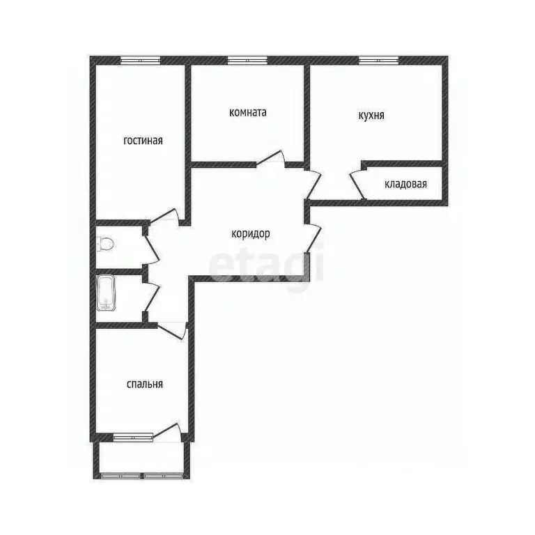 3-к кв. Курганская область, Курган Заозерный жилрайон, 3-й мкр, 26 ... - Фото 1