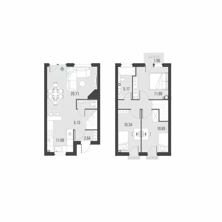 Таунхаус в Ленинградская область, Всеволожский район, Бугровское ... - Фото 0