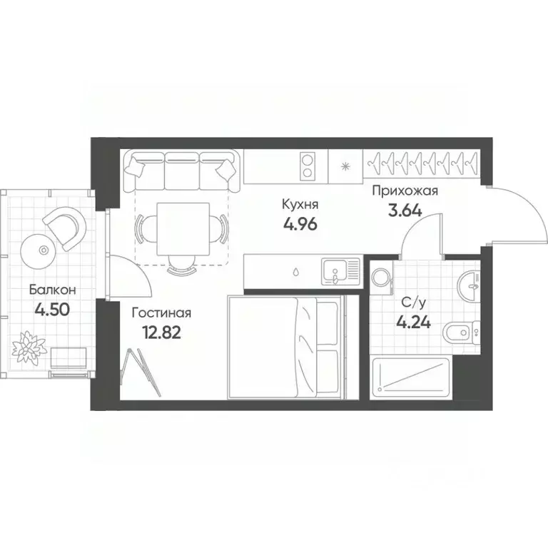 Студия Татарстан, Казань ул. Гаврилова, 7к1 (27.01 м) - Фото 0