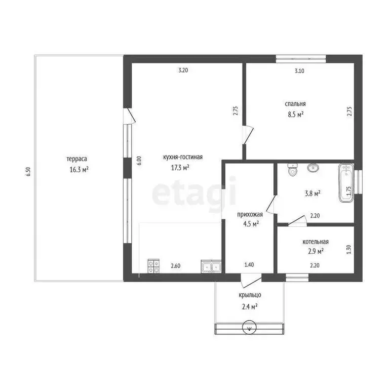 Дом в Тюменская область, Нижнетавдинский муниципальный округ, СТ ... - Фото 1