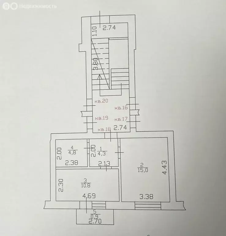 1-комнатная квартира: посёлок городского типа Мостовской, улица ... - Фото 2