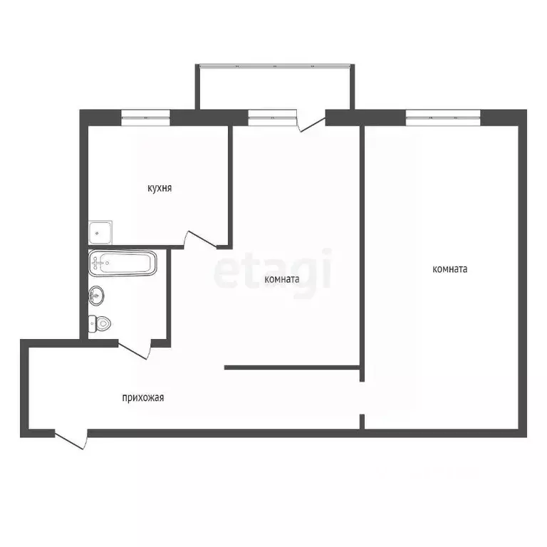 2-к кв. Красноярский край, Красноярск Армейская ул., 23 (46.6 м) - Фото 1