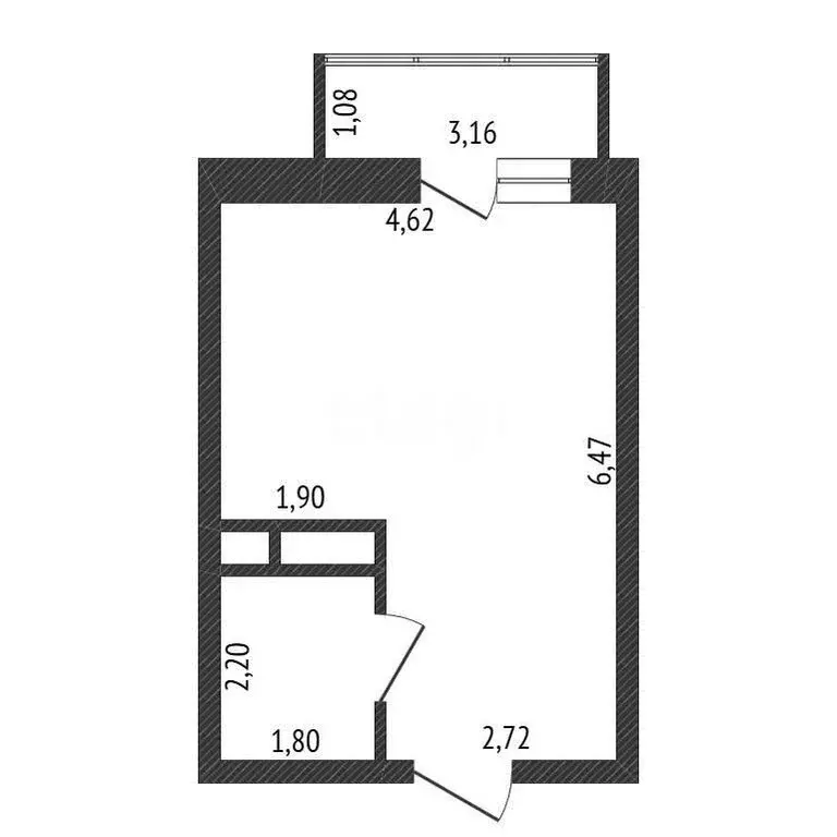 Квартира-студия: Обнинск, проспект Ленина, 137к4 (28.1 м) - Фото 1