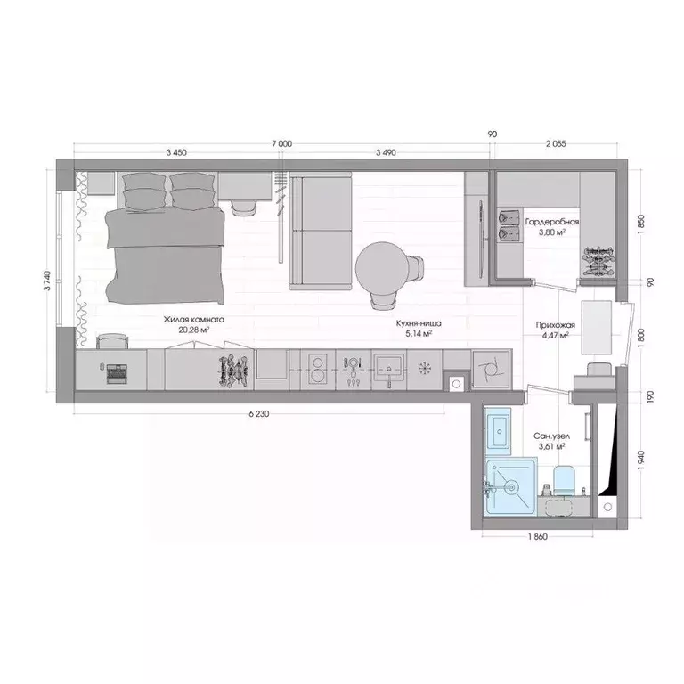 1-к кв. Приморский край, Владивосток ул. Нейбута (38.05 м) - Фото 1