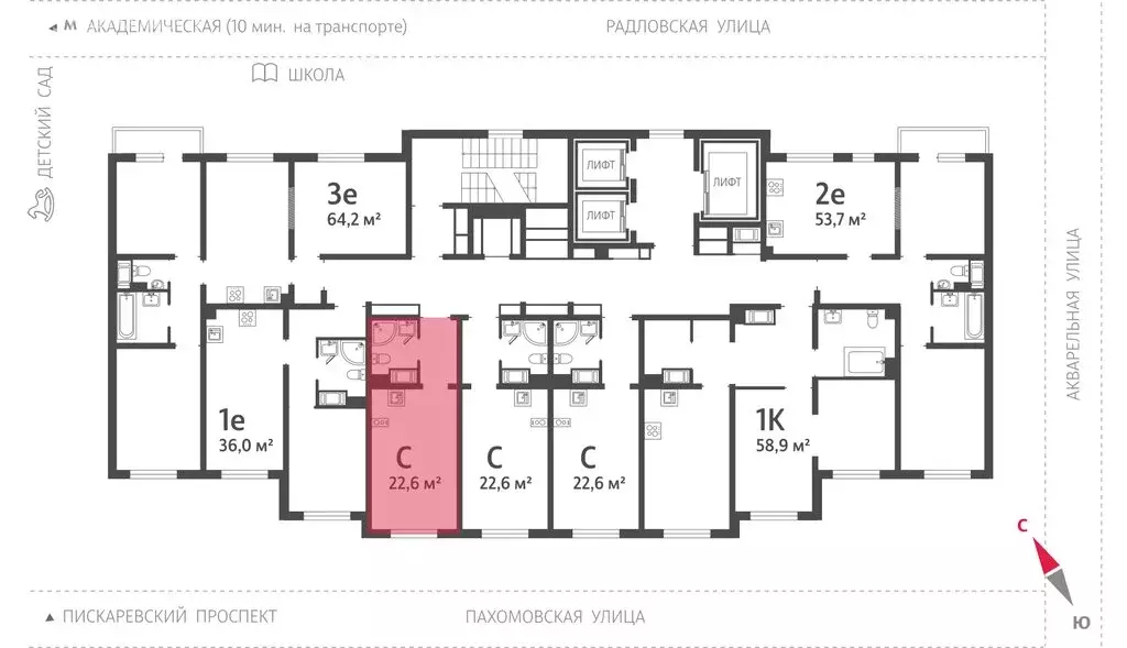 Квартира-студия: посёлок Ковалёво, жилой комплекс ЛСР Ржевский парк ... - Фото 1