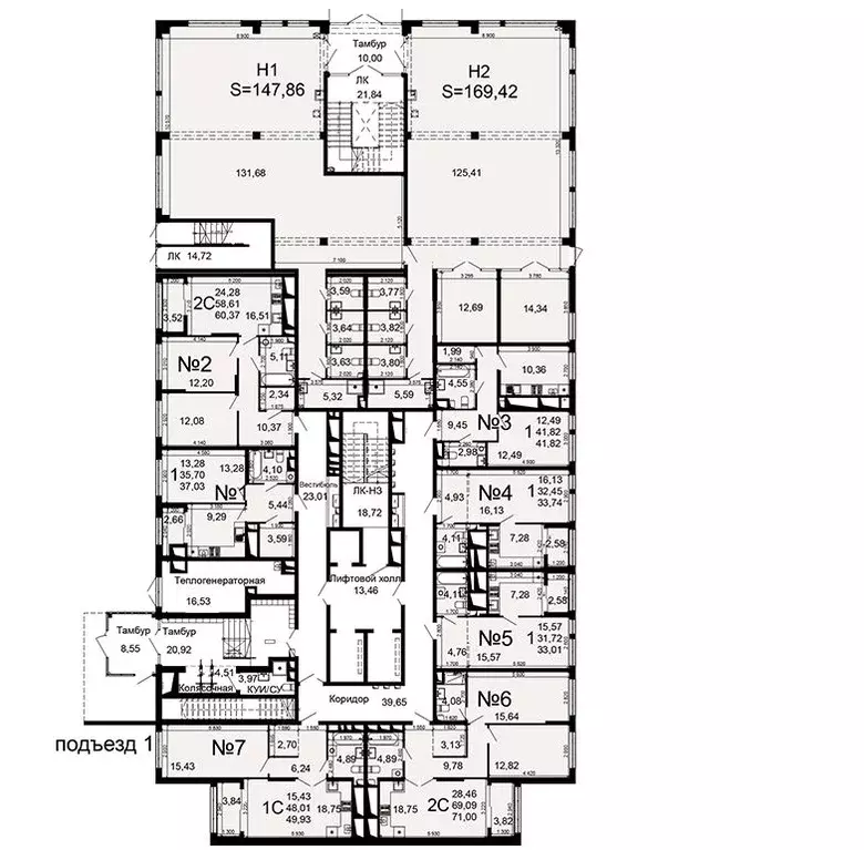 1-к кв. Рязанская область, Рязань Льговская ул., 8 (41.82 м) - Фото 2