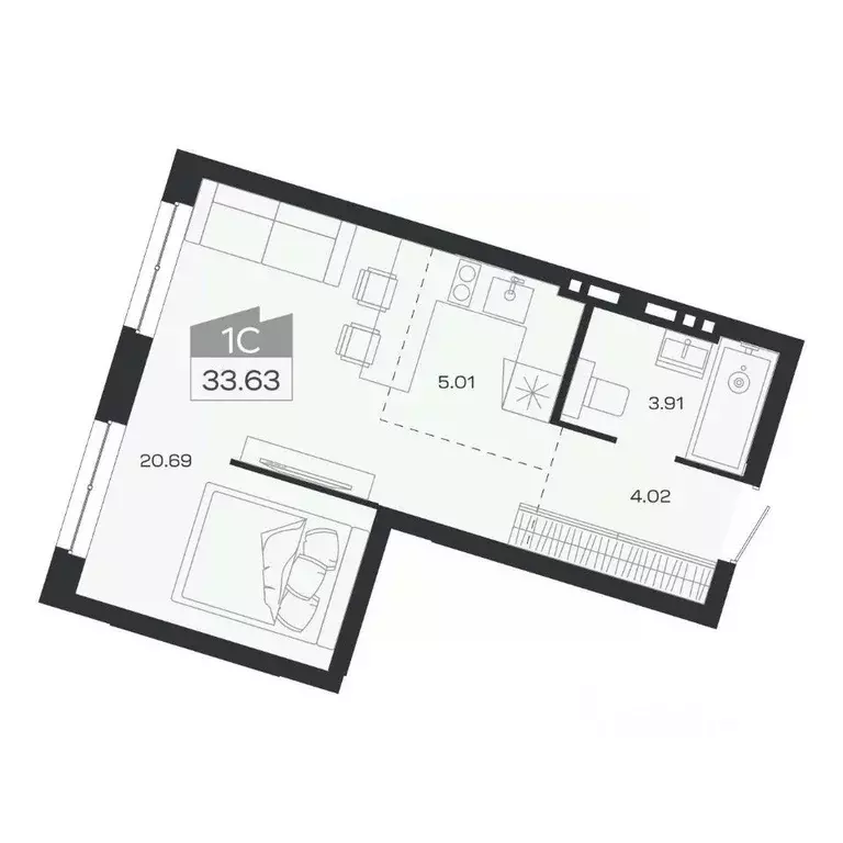 1-к кв. Новосибирская область, Новосибирский район, Краснообск рп ... - Фото 0