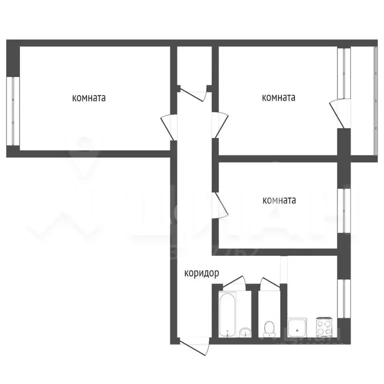 4-к кв. Алтайский край, Бийск ул. Ильи Мухачева, 111 (61.2 м) - Фото 0