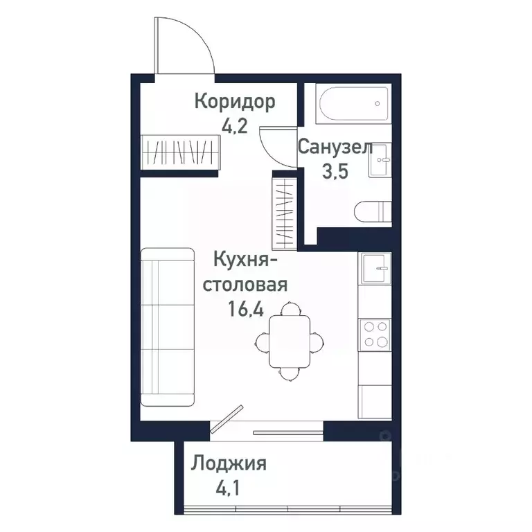 Студия Челябинская область, Челябинский городской округ, пос. ... - Фото 0