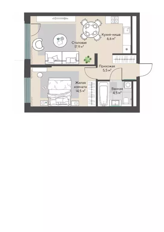 1-комнатная квартира: Екатеринбург, улица Белинского, 112/3 (50.7 м) - Фото 0