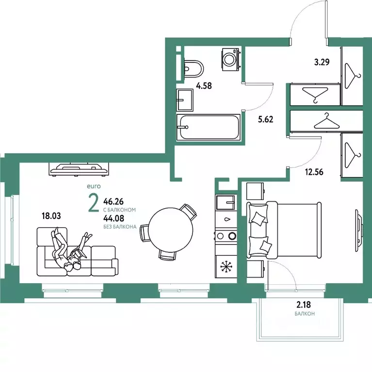 2-к кв. Свердловская область, Екатеринбург муниципальное образование, ... - Фото 1