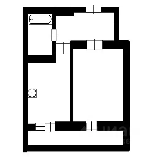 1-к кв. Башкортостан, Уфа ул. Пархоменко, 156Б (37.4 м) - Фото 2