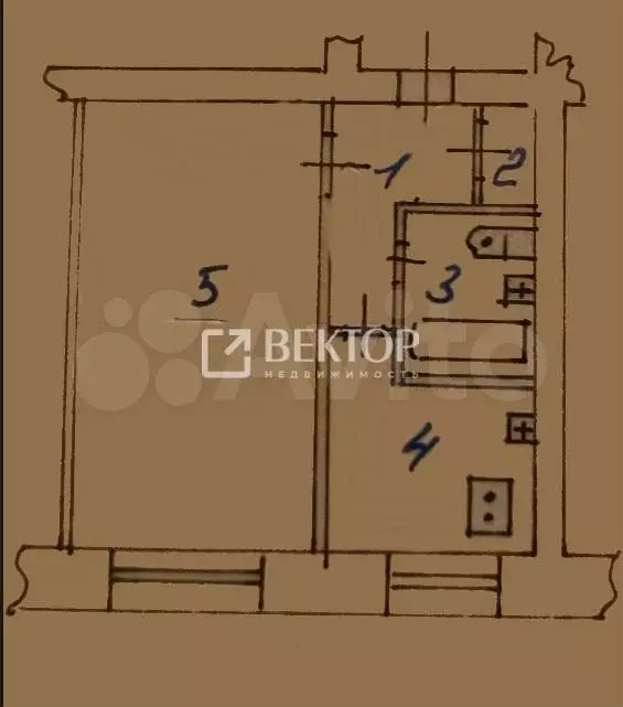 1-к. квартира, 29 м, 3/5 эт. - Фото 0