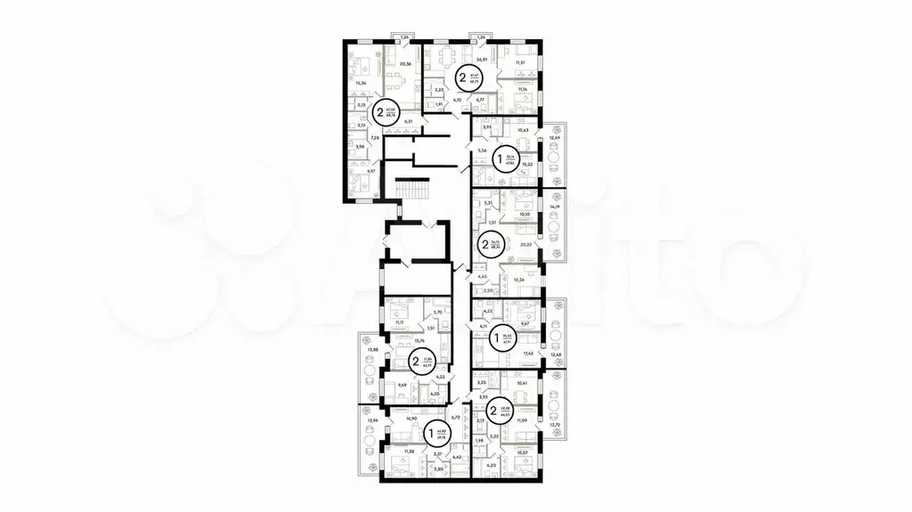 1-к. квартира, 59,8 м, 1/4 эт. - Фото 1