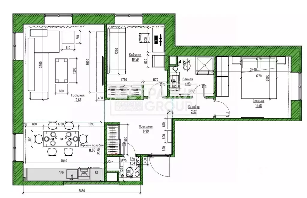 3-к кв. Московская область, Видное ул. Галины Вишневской, 10к1 (70.0 ... - Фото 2