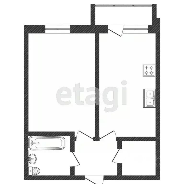 2-к кв. Ростовская область, Ростов-на-Дону Магнитогорская ул., 2 (45.0 ... - Фото 1