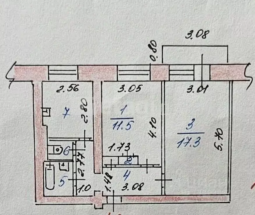 2-к кв. Кемеровская область, Новокузнецк ул. Петракова, 57 (47.9 м) - Фото 2
