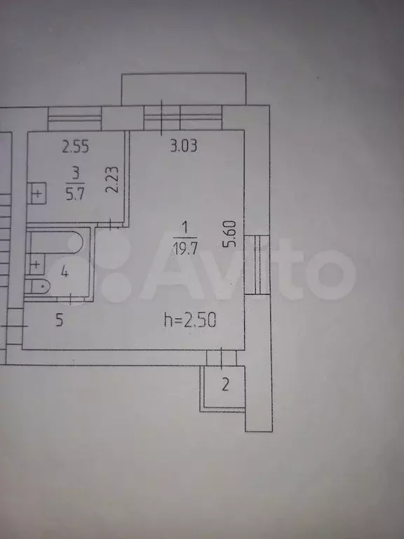 1-к. квартира, 31,9 м, 3/5 эт. - Фото 0