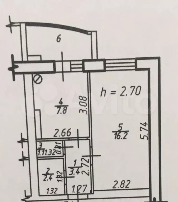 1-к. квартира, 36 м, 4/9 эт. - Фото 0