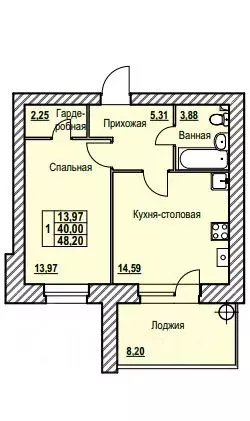 1-к кв. Ярославская область, Ярославль Северный жилрайон, 9-й мкр,  ... - Фото 0