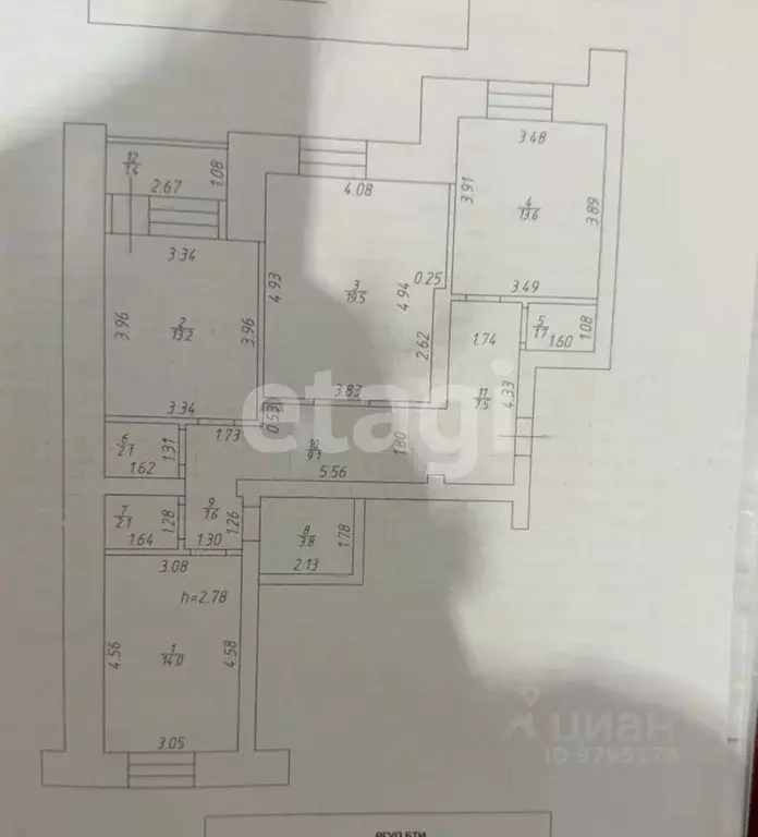 3-к кв. Татарстан, Казань ул. Баки Урманче, 7 (88.2 м) - Фото 2