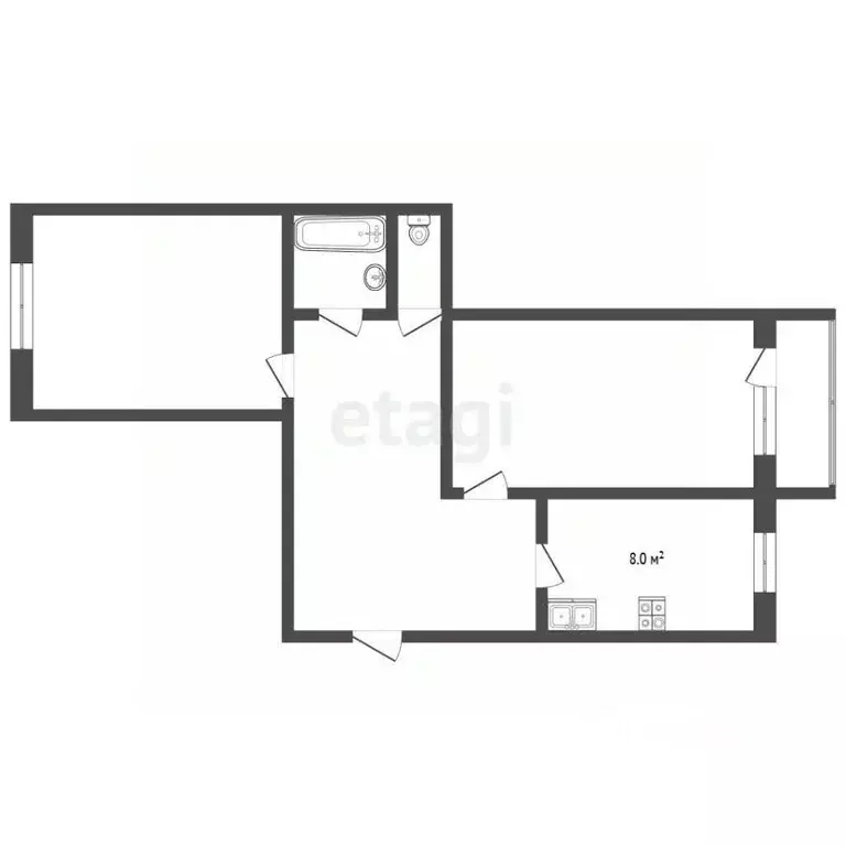 2-к кв. Владимирская область, Меленки ул. 60 лет Октября, 31 (50.0 м) - Фото 2