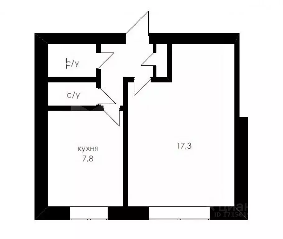 1-к кв. Тюменская область, Тюмень ул. Спорта, 95 (34.6 м) - Фото 2