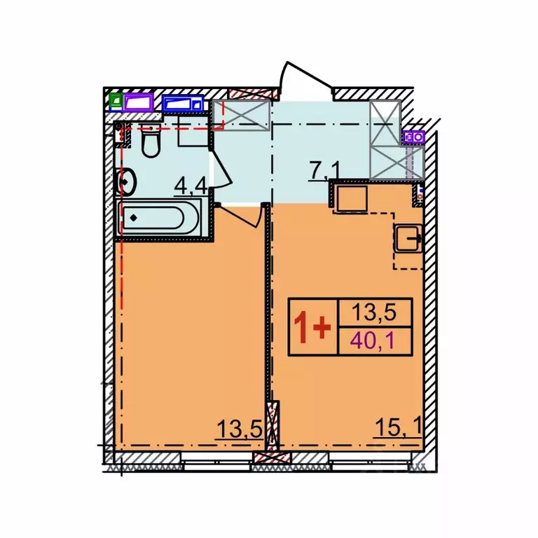 1-к кв. Нижегородская область, Нижний Новгород Квартет жилой комплекс ... - Фото 2
