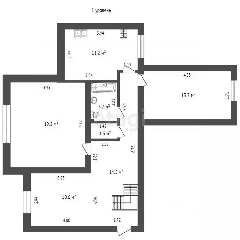 3-к кв. Калининградская область, Калининград ул. Тургенева, 5 (408.9 ... - Фото 2