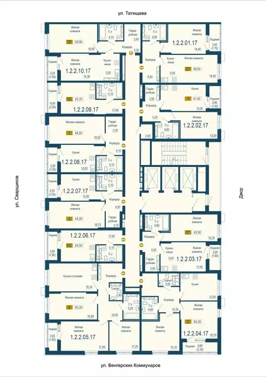 1-комнатная квартира: Екатеринбург, улица Татищева, 105 (44 м) - Фото 0